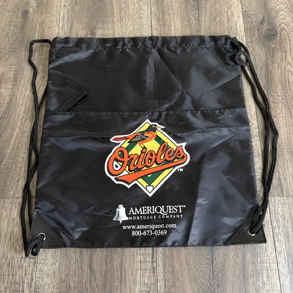 Unbranded‎ Baltimore Orioles Drawstring Bag Unisex OS Black MLB Zipper Pocket